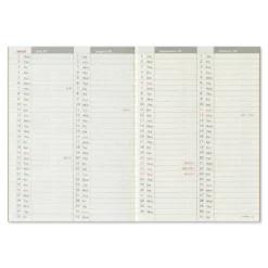 Traveler’s Notebook 2026 Second Half Passport Weekly Diary – (July to Dec.) Refill