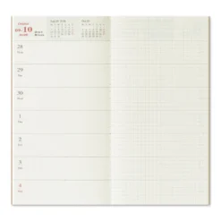 Traveler’s Notebook 2026 Second Half Weekly Memo Diary – (July to Dec.) Refill