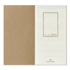 Traveler’s Notebook 2026 Second Half Weekly Memo Diary – (July to Dec.) Refill