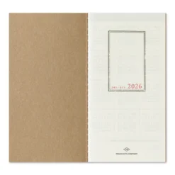 Traveler’s Notebook 2026 Weekly Vertical Diary Refill – Regular Size (Set of 2)