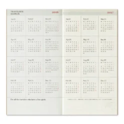 Traveler’s Notebook 2026 Weekly Vertical Diary Refill – Regular Size (Set of 2)