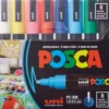 Uni POSCA PC-5M 8 Marker Set – Bold Colour, Brilliant Control, Endless Possibility