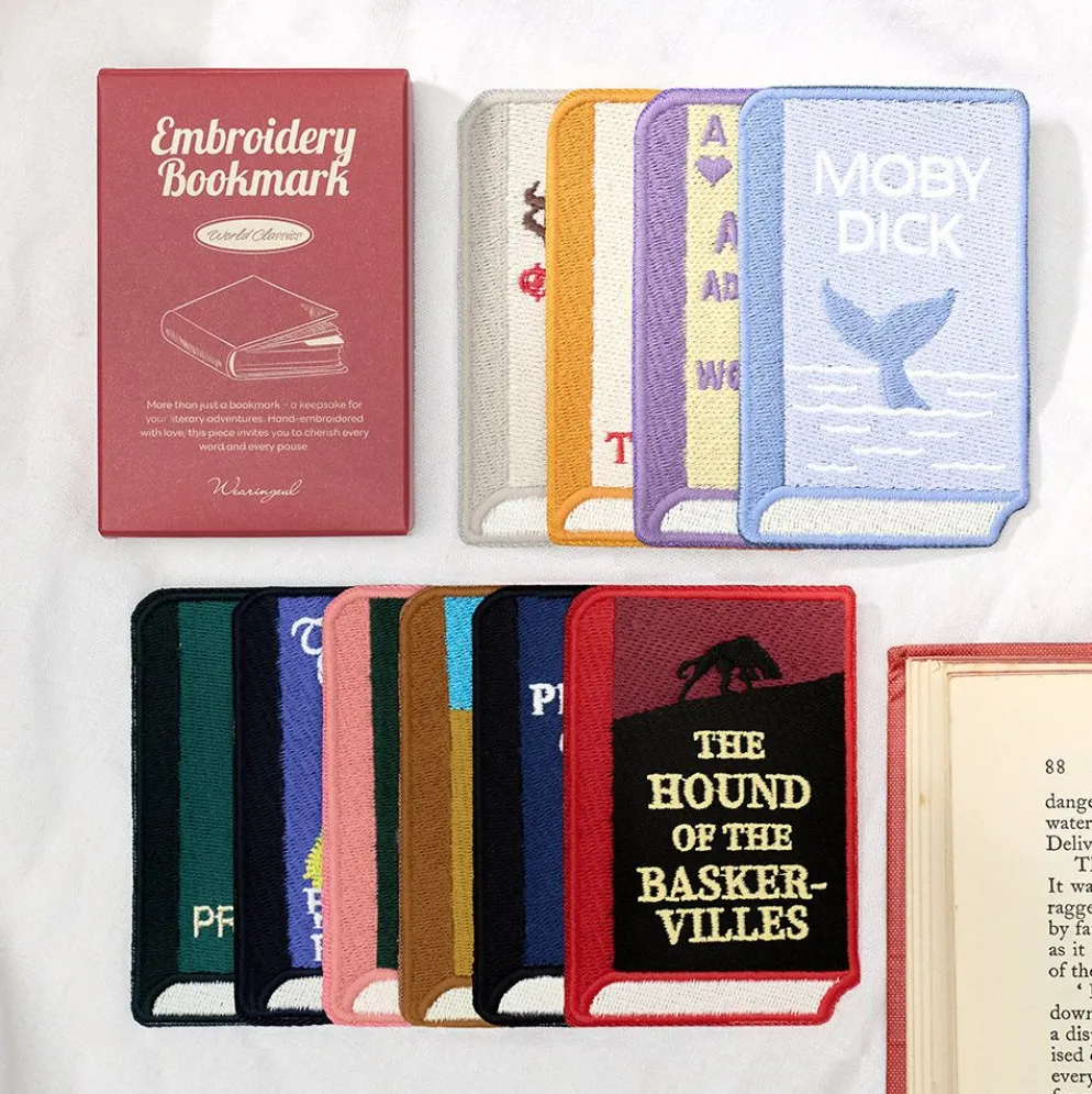 Wearingeul World Literature Embroidery Bookmark Set