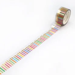 World Craft 20mm Clear Film PET Glitter Tape - Birthday Candles