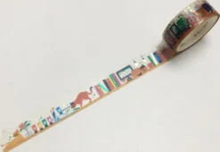 World Craft 15mm Glitter Masking Tape Vol. 2 - Cat Library