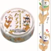 World Craft 15mm Glitter Masking Tape - Climbing Shiba Inu