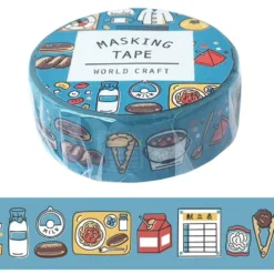 World Craft 15mm Masking Tape - Retro School Lunch