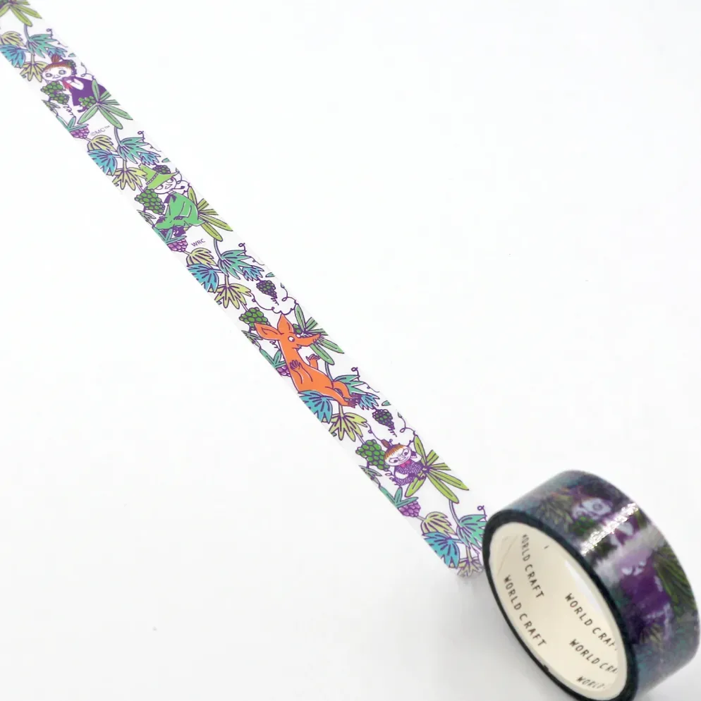 World Craft 15mm Moomin Clear Film PET Tape - Flower PU