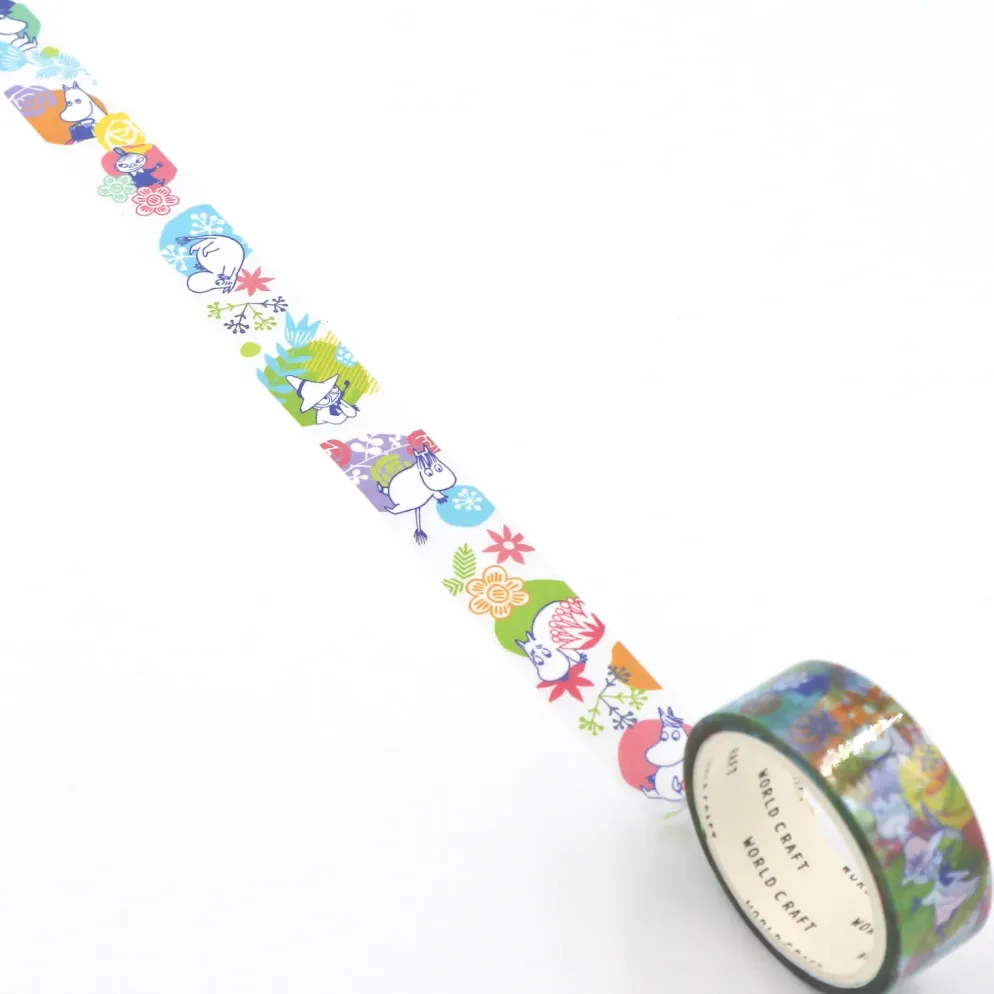 World Craft 15mm Moomin Clear Film PET Tape - Flower CL