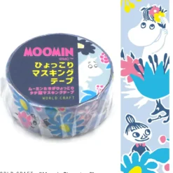 World Craft 15mm Moomin Masking Tape - Flower Blue