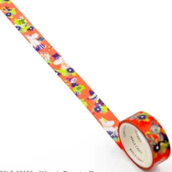 World Craft 15mm Moomin Masking Tape - Flower Orange