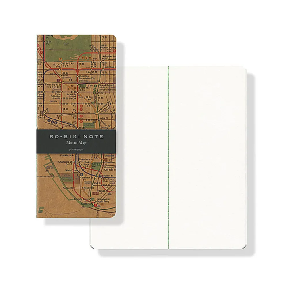 Yamamoto Paper RO-BIKI NOTE Metro Map Plain Notebook