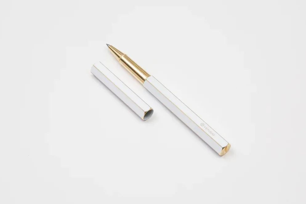 ystudio Brassing - Rollerball Pen (White)