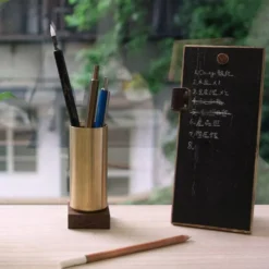 ystudio Classic Brass Pen Container