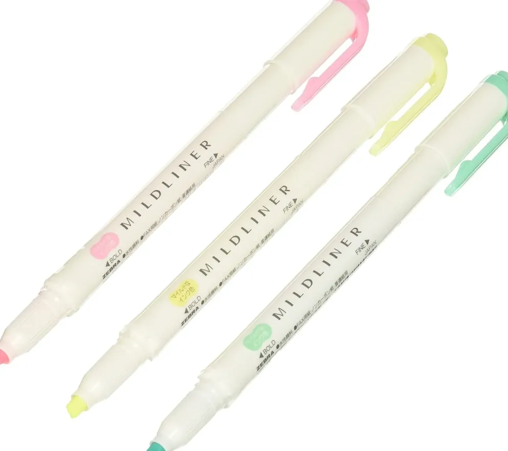 Zebra Mildliner 3 Colour Set