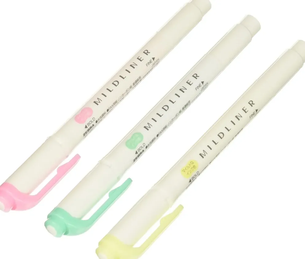 Zebra Mildliner 3 Colour Set