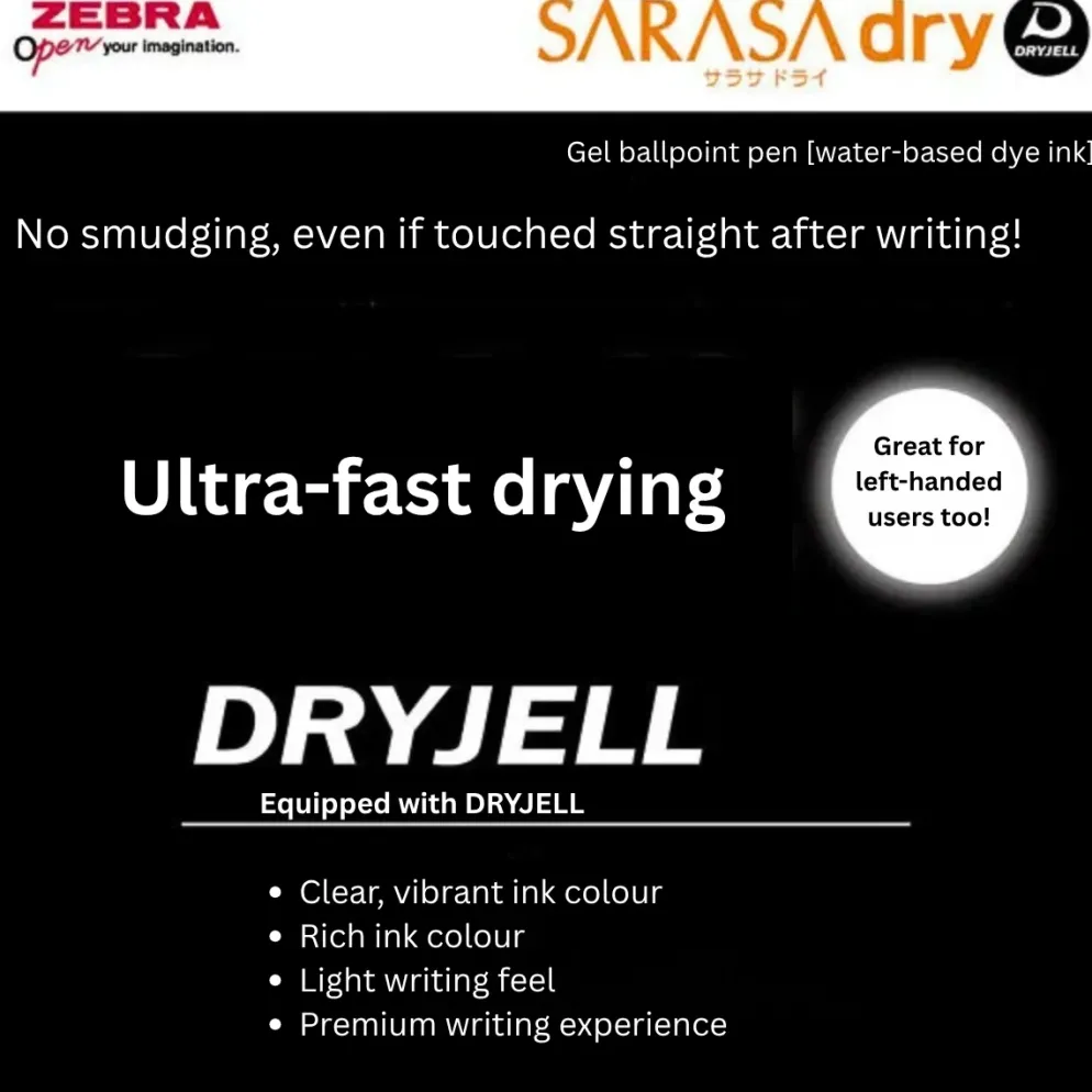 Zebra Sarasa Clear Dry Gel Pen - 0.4mm