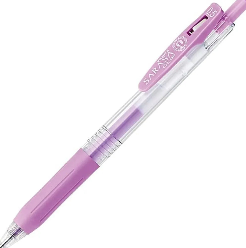 Zebra Sarasa Clip Ballpoint Gel Pen - Milk Colours (Pastels)