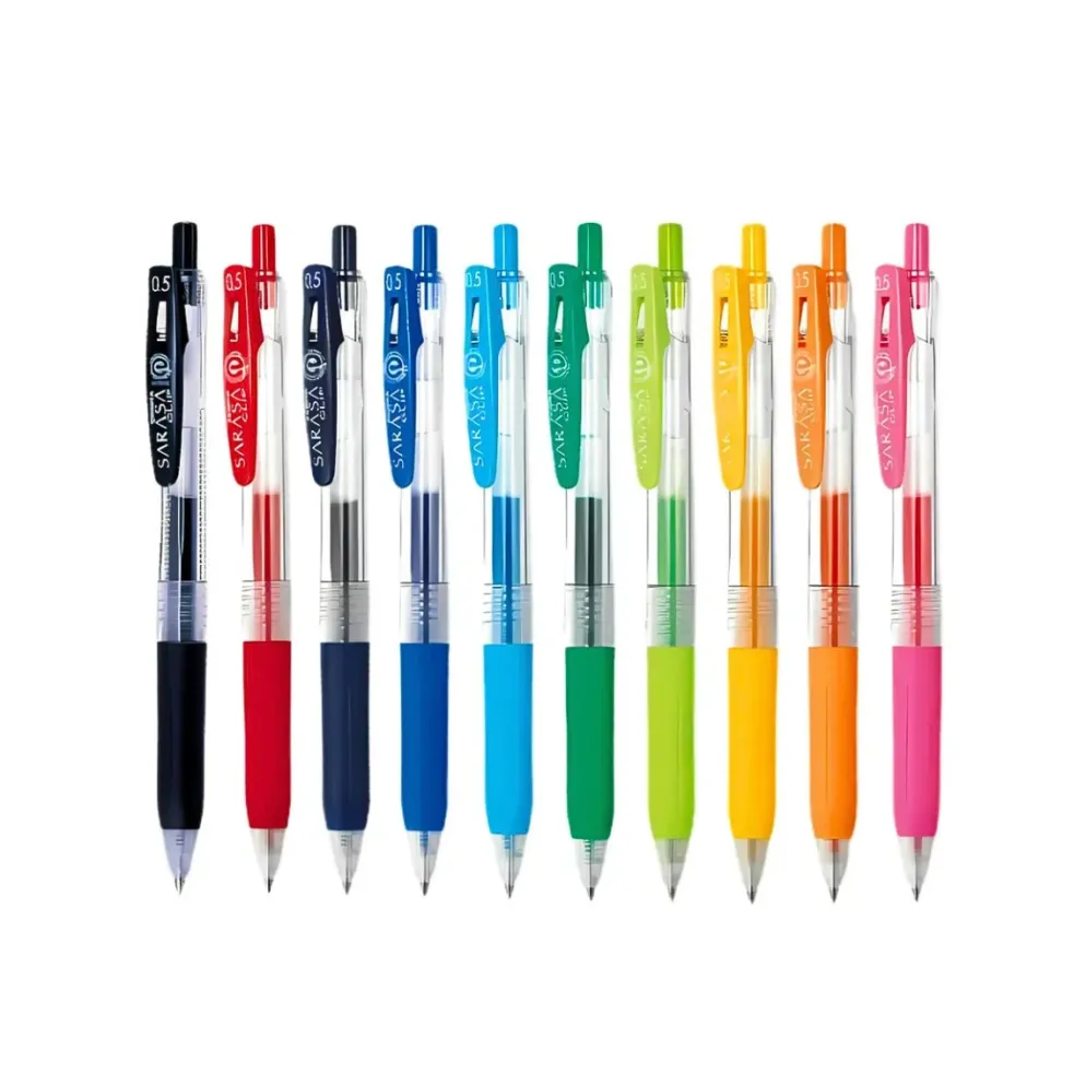 Zebra Sarasa Clip Gel Pen Set – 0.5mm – 10 Colours