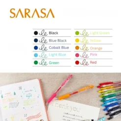Zebra Sarasa Clip Gel Pen Set – 0.5mm – 10 Colours