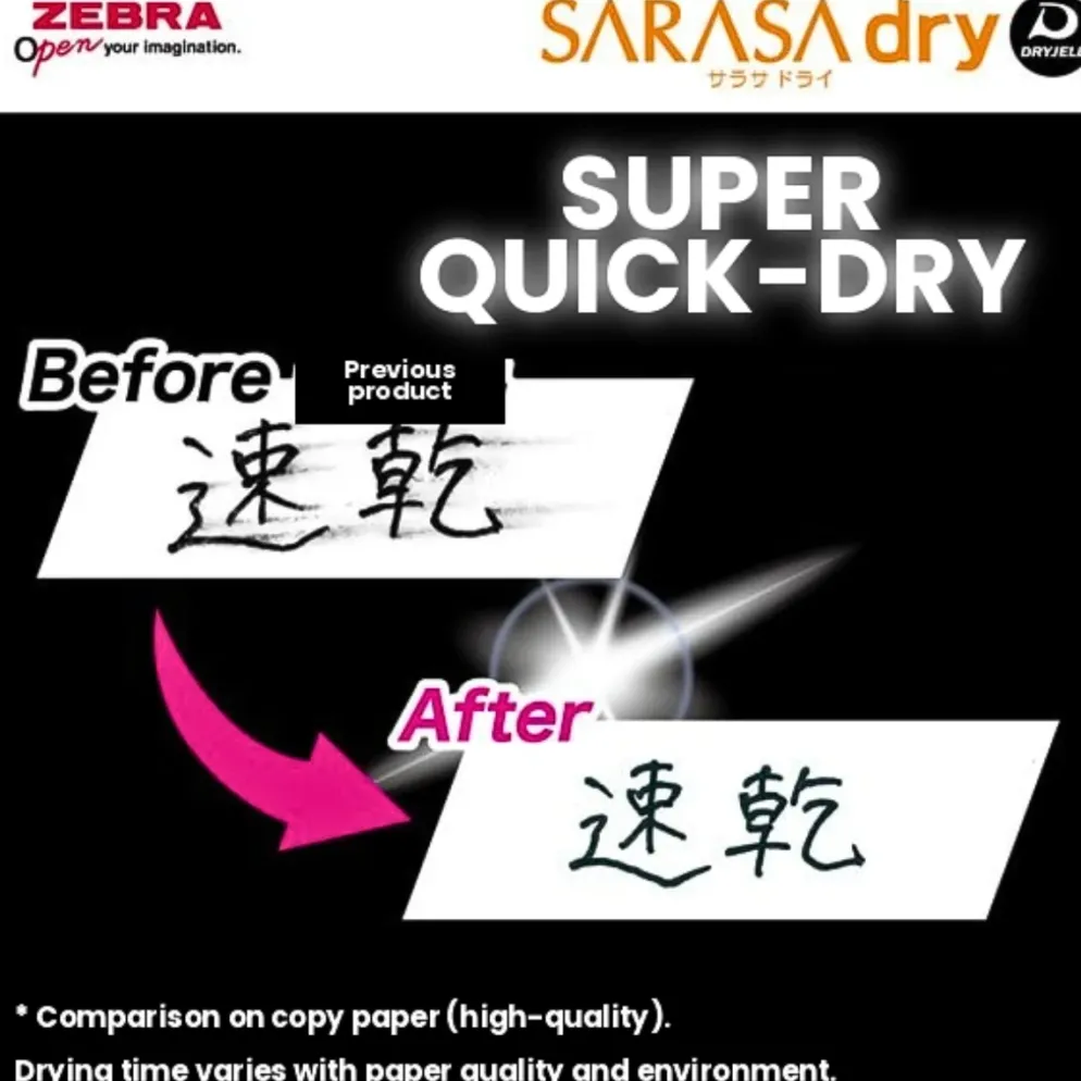 Zebra Sarasa Dry Gel Pen Black - 0.5mm