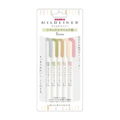 Zebra Mildliner Highlighter Set of 5 (New 2025 Colours)