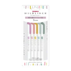 Zebra Mildliner Highlighter Set of 5 (New 2025 Colours)