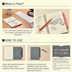 Zebra Pitan 0.5mm Ballpoint Pen with Note Holder